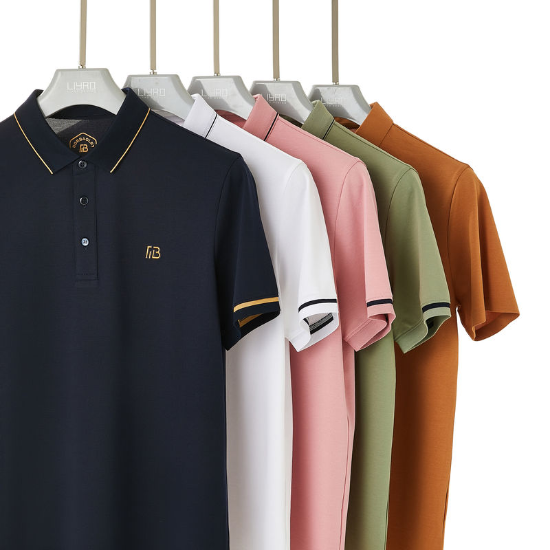 Männer T-Shirt aus exzellentem Baumwollmaterial mit rosa Polo Shirt