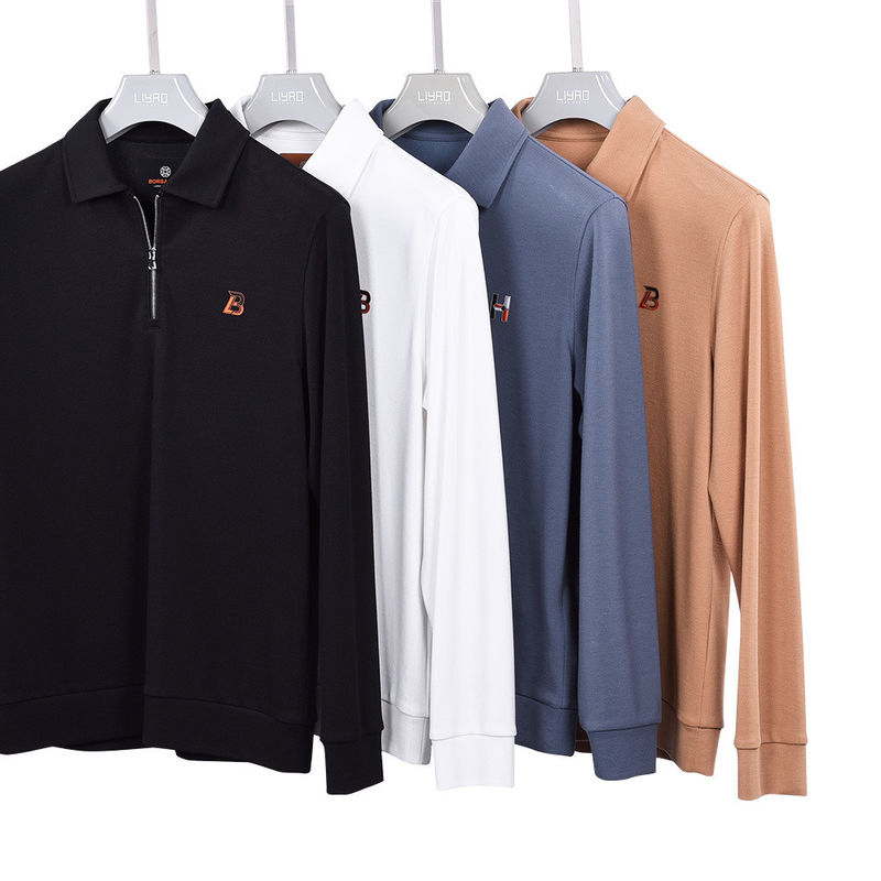 Anpassungs-T-Shirt mit langem Ärmel für Männer, 100% Baumwolle