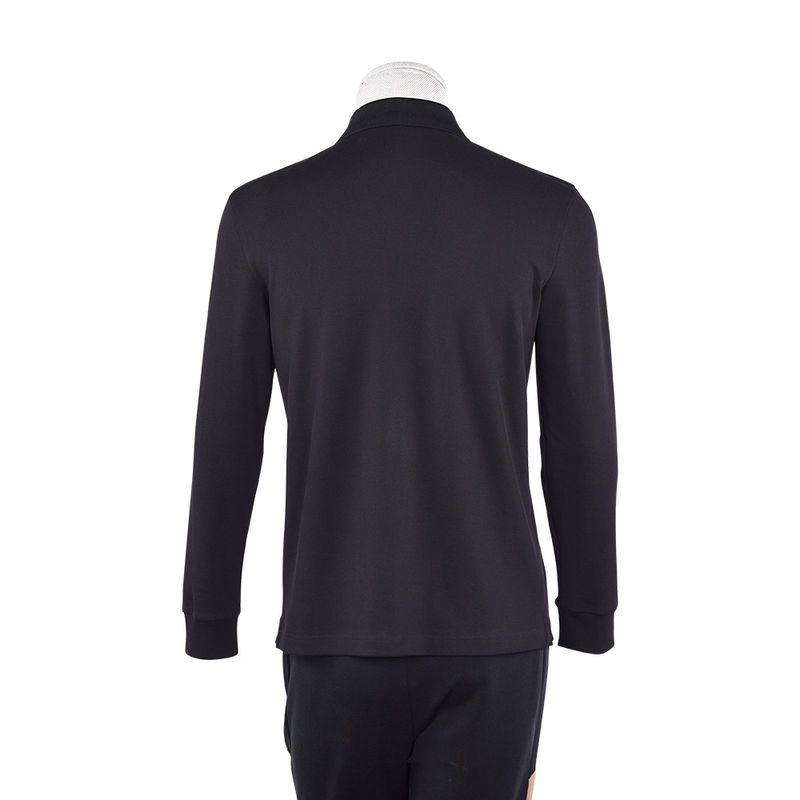 Männer-Polos mit langem Ärmeln Hautfreundliche Baumwoll-Spandex-Blendung mit individuellem Logo