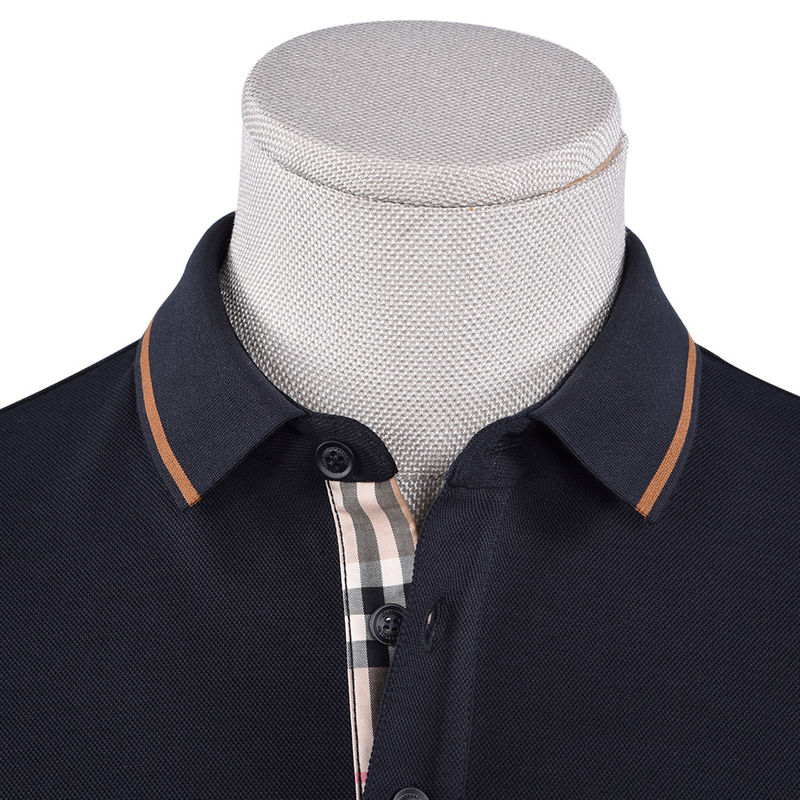 Großhandel Custom Design Männer einfache Langärme Polo Logo Shirts Baumwolle T-Shirts