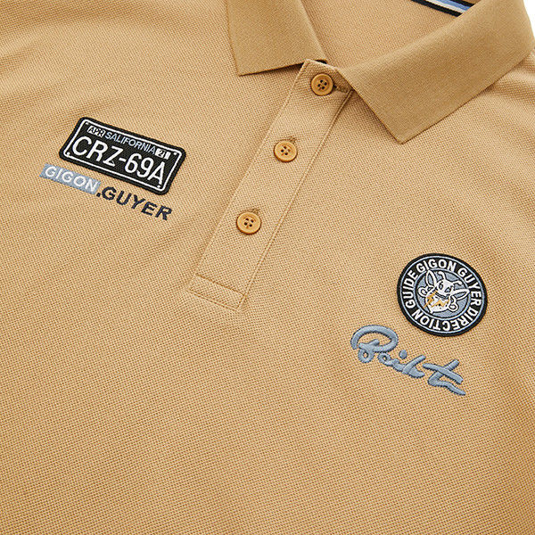 Hohe Elastizität atmungsaktive Polo-Shirts mit Sticklogo für Herrenbekleidung