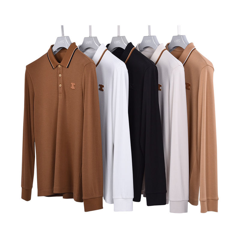 100% Baumwolle Modegedruckte Polo-T-Shirt für Männer mit dynamischem Design und Nadeldetektion
