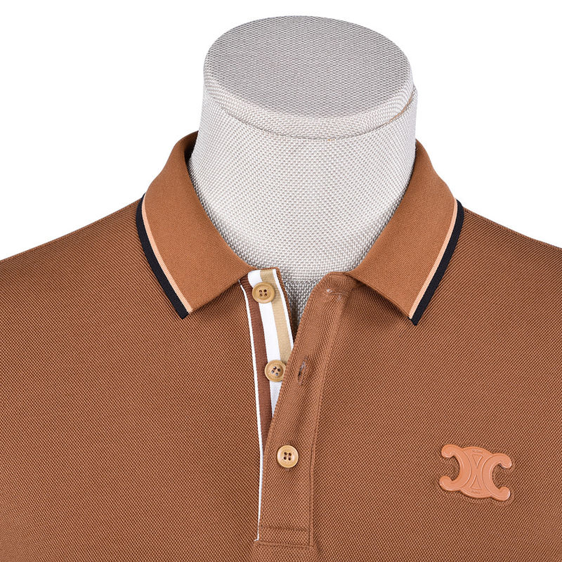 100% Baumwolle Modegedruckte Polo-T-Shirt für Männer mit dynamischem Design und Nadeldetektion