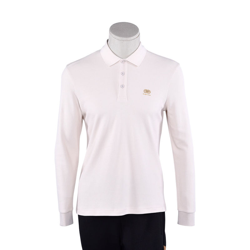 Baumwolle Langärme Männer Polo Shirt Atmung Herbst Farbblock Uniform mit Custom Logo