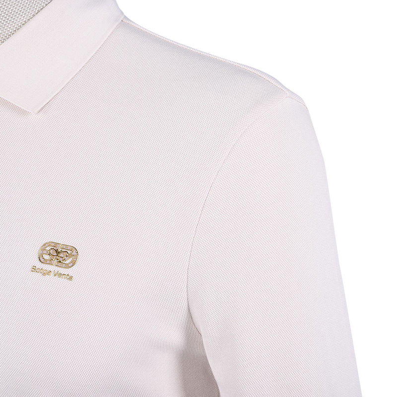 Baumwolle Langärme Männer Polo Shirt Atmung Herbst Farbblock Uniform mit Custom Logo