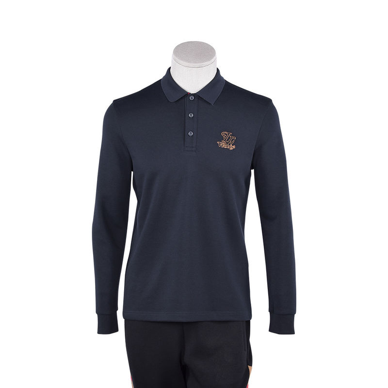 Modisches Polo-Shirt mit langem Ärmel für Männer mit Business-Shirt-Halsband und individuellem Logo