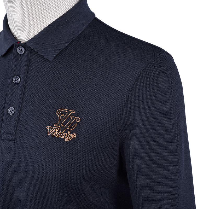 Modisches Polo-Shirt mit langem Ärmel für Männer mit Business-Shirt-Halsband und individuellem Logo