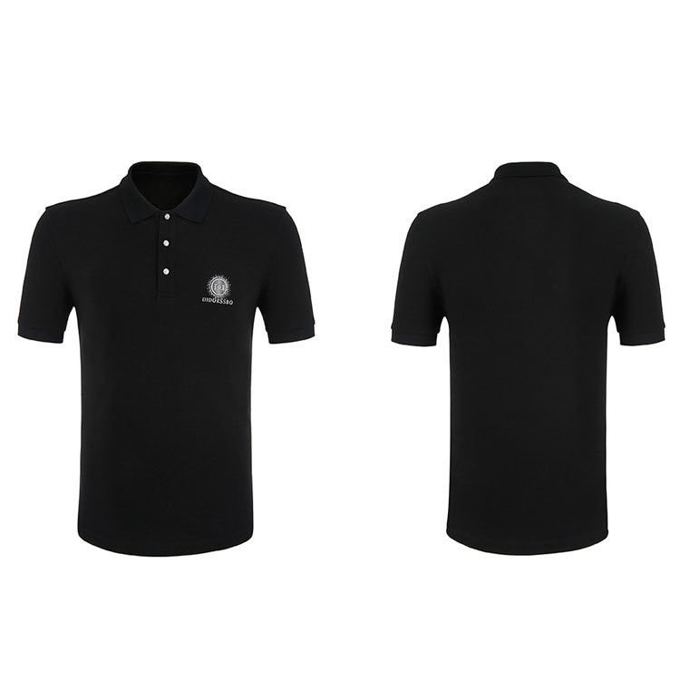 Gymnastik-Polo-Shirts für Männer mit 100% Baumwolle / 95% 5% Spandex Stoff