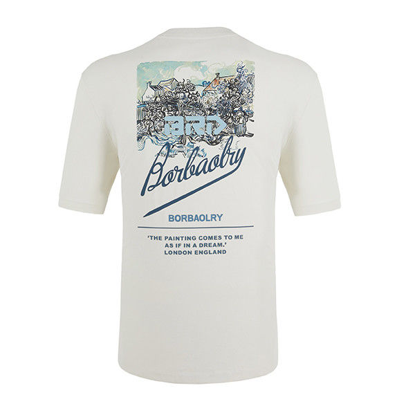 2024 Neues Modell Übergrößeres T-Shirt für Männer mit individuell gesticktem Logo und solider Farbe