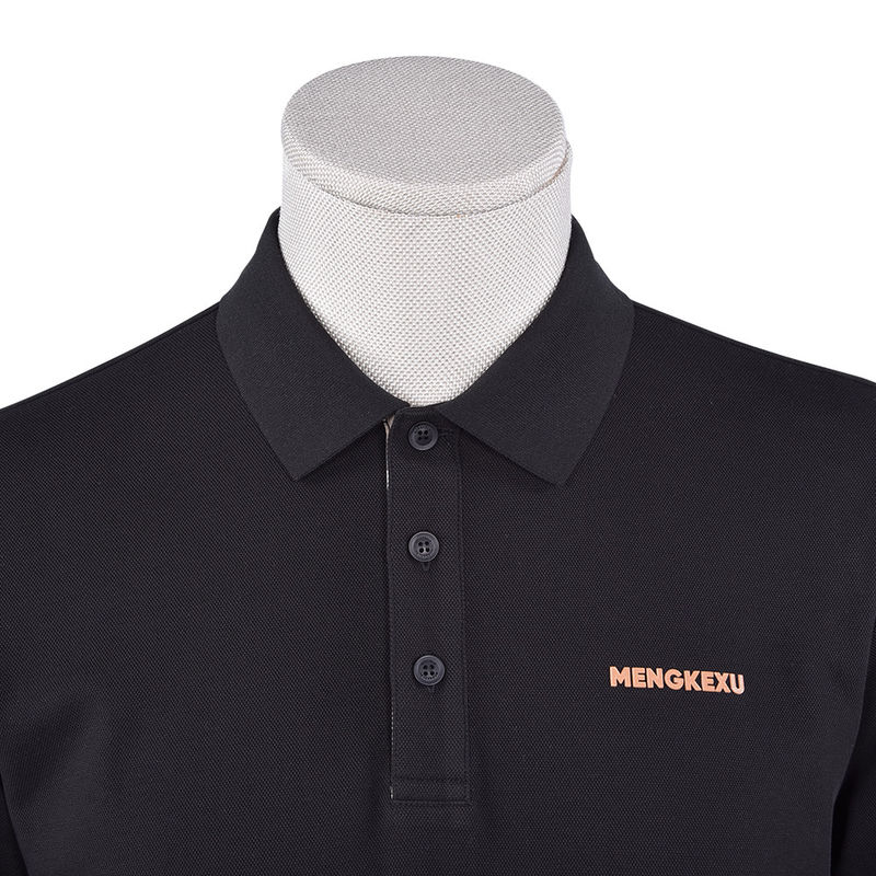92 Polyester 8 Spandex-Polo-Shirts für Männer Langärme einfache Polo Anti-Falten