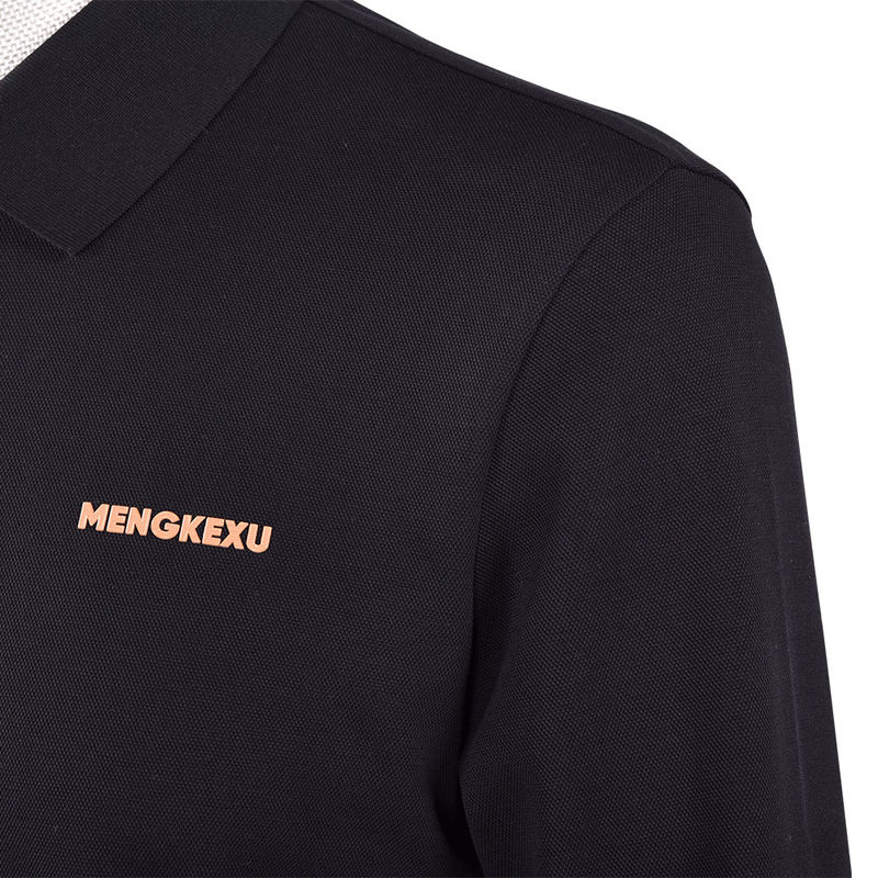 92 Polyester 8 Spandex-Polo-Shirts für Männer Langärme einfache Polo Anti-Falten