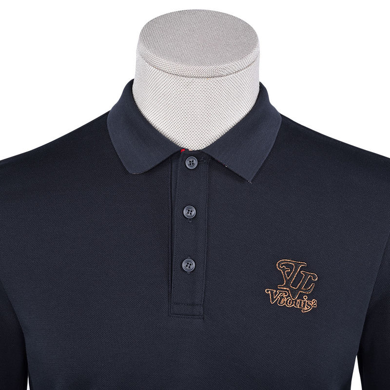 Herbstsaison Custom Logo Polo Shirt mit unterschiedlichem Farbkragen und akzeptablem Druck