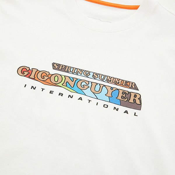 Custom Logo Stickerei Crewneck Shirt für Männer in 100% Baumwolle und 250 gsm