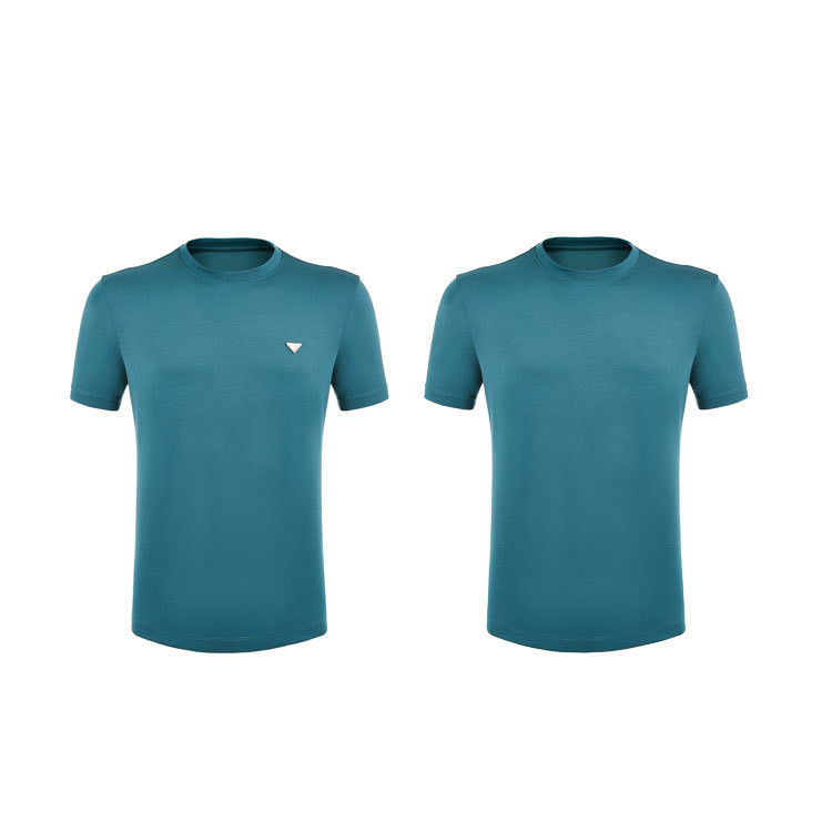 Anpassbares Logo Mann kurz T-Shirt 100% Baumwolle Polo Tee ohne Etikett O-Neck Classic Shirt