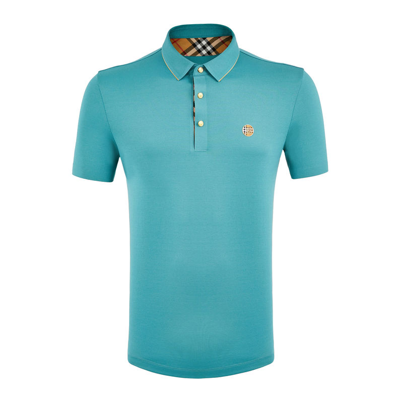 Custom Logo Stickerei Kurzärme Polo-T-Shirt für Männer Weiches Baumwollgewebe 170-210 Gramm