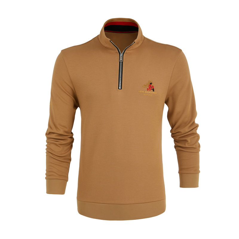Golf-Polo-Shirt mit langem Ärmel für Männer aus 100% Baumwolle mit voller Sublimation