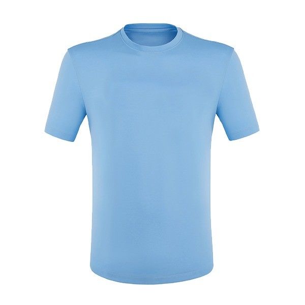 Gewebeverfahren Strick Normal Fit Frühjahr Sommer Blau 100% Baumwolle T-Shirt für Männer