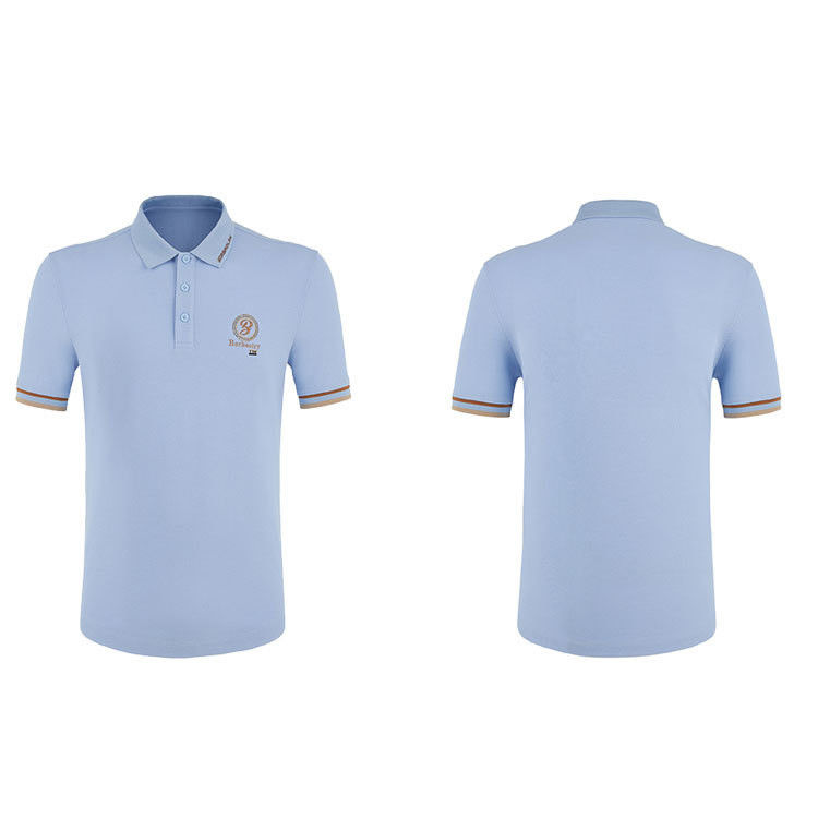 Golf-Baumwoll-Polo-Shirt Trocken Langarm Kurzarm Fit Schlanke Polo-Shirt für Mann gestickt