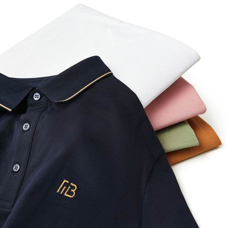 Unterstützung 7 Tage Musterbestellung Lieferzeit Geflechtes Baumwoll-Custom-Logo Kurzärme Polo-T-Shirt