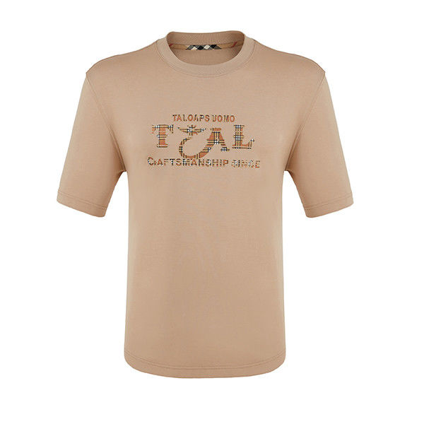 100% Baumwoll-T-Shirt für Männer, kundenspezifische kurze Ärmel ohne Nadeldetektion