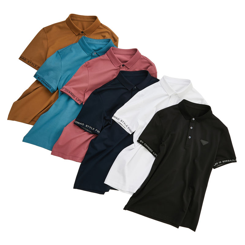 Polo-Shirt-Logo, kundenspezifisch, kurzer Ärmel Schwarz-Weiß, kundenspezifisch Farb-Polo-T-Shirts Männer