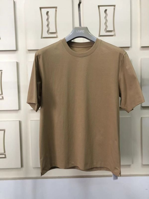 Anti-Falten-T-Shirt mit rundem Hals, 100% Baumwolle