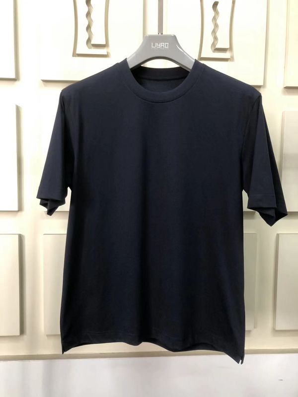 Anti-Falten-T-Shirt mit rundem Hals, 100% Baumwolle