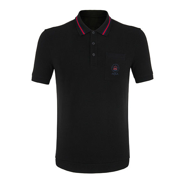 Männer-Casual-Style-Polo-Shirt kurzer Ärmel und kundenspezifisches Logo mit atmungsaktivem Stoff