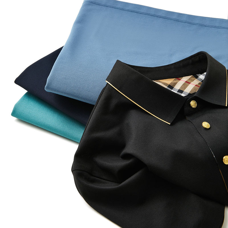 Übergrößeres Polo mit kurzem Ärmel für Männer Kinder Strickgewebe Frühjahr Sommer Herbst