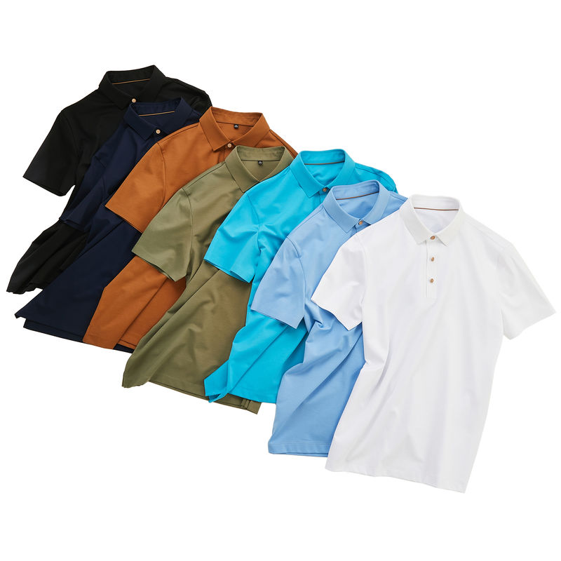 Sommer Herbst übliche Polo-Shirts mit Logo Schlichtes Polo-Shirt mit kurzem Ärmel für Männer