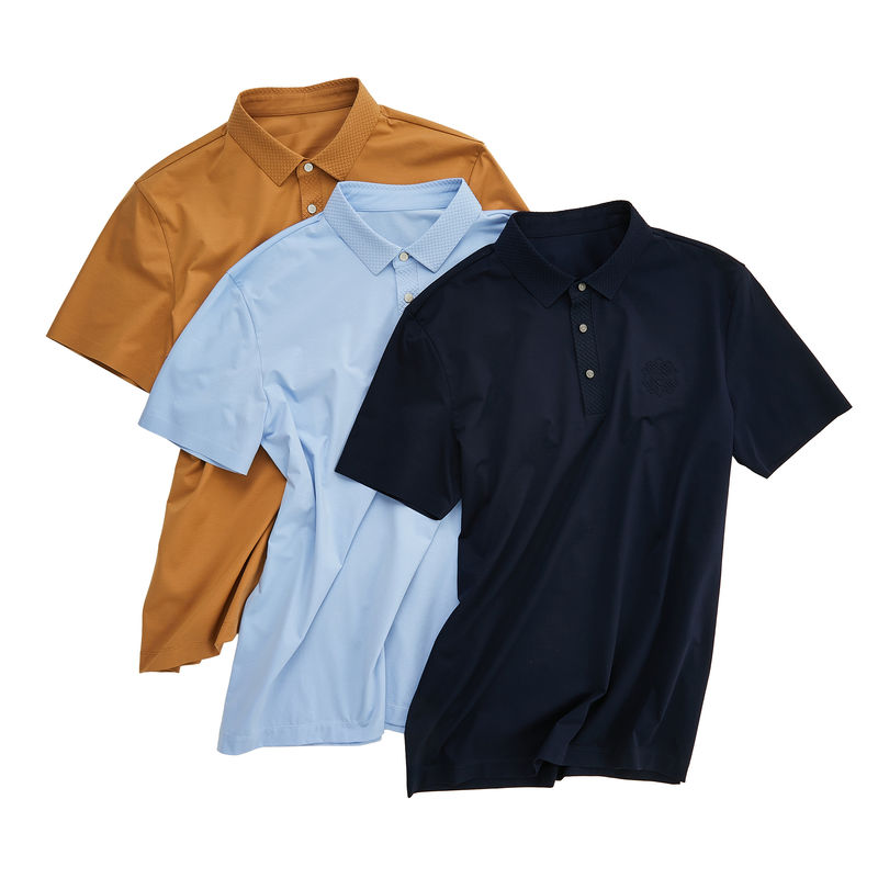 Customized Color Logo Polo Spandex Nylon Männer T-Shirt nahtlos für OEM ODM Muster