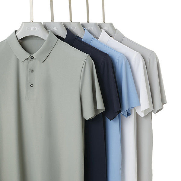 Anpassung für Männer Polo nahtloses Kompressions-T-Shirt Baumwolle 170-210 Gramm Anpassung Farben