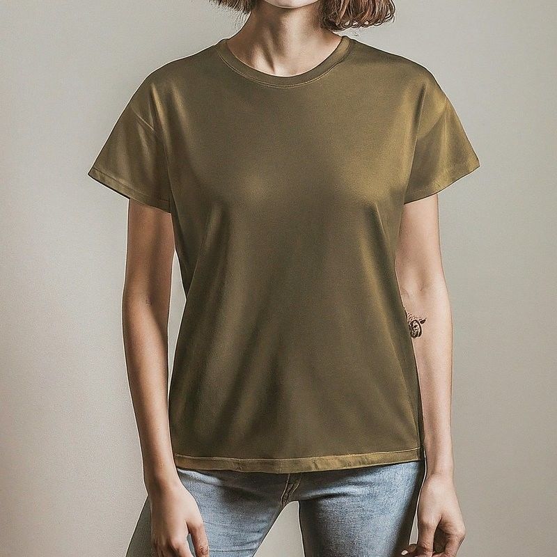 T-Shirt für einfache Damen mit übergroßer Größe Hautfreundlich 200gm S-6XL mit O-Neck-Halsband