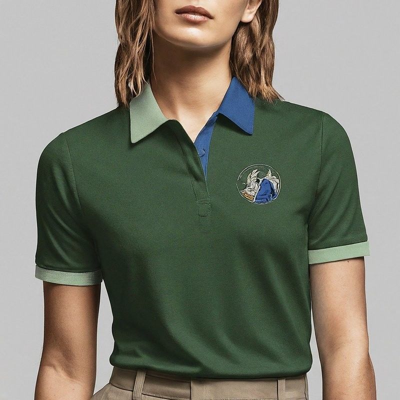 Casual Golf Damen Polo Shirts angepasst mehrfarbig mit gesticktem Logo