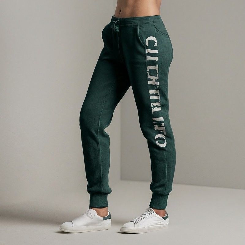 Baumwoll-Fleece-Tracksuit mit Zugseile für Joggen und Training