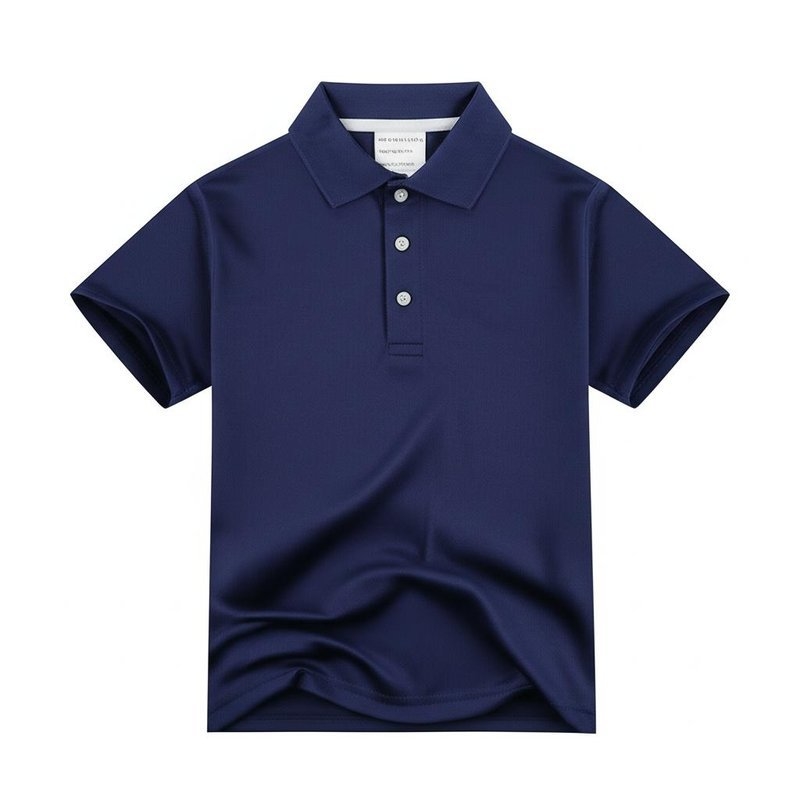 Kurzärmelige Kinder Polo-Shirts für die Schule Maschinenspülmaschine Schule Gelegenheitspflege Anweisungen