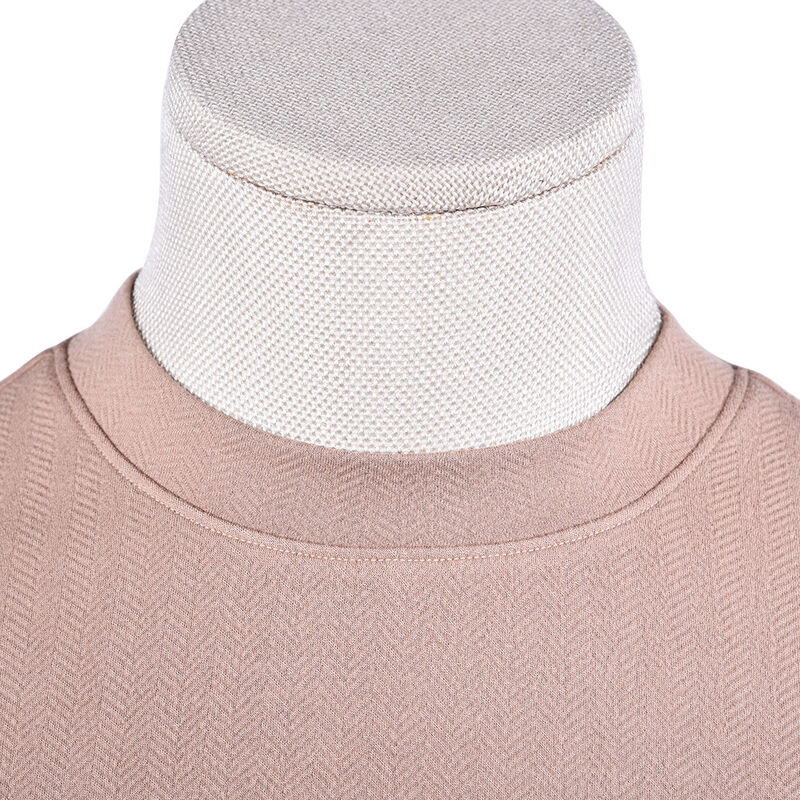 Großhandel Custom Logo Label Design Schnelltrocknende Atmungsaktive Anti-Falten-Einfarbige T-Shirts Hochwertiger Mock-Neck für Herren Blanko