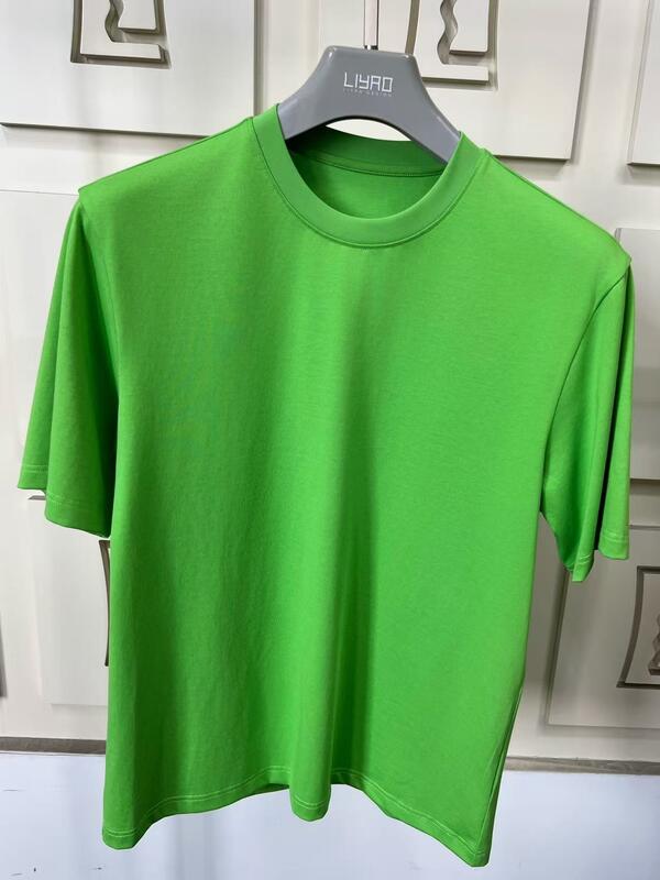 100% Baumwolle Blanko Benutzerdefiniertes Oversize Cropped Hochwertiges T-Shirt für Herren