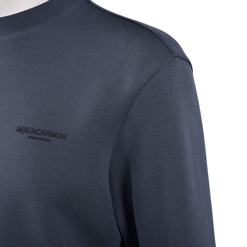 Maßgeschneiderte schlichte dunkelblaue Fleece-Streetwear-Jogger-Flare-Hose, Sportbekleidung, Jogginghose und Hoodie-Jogger-Set für Herren, geprägt