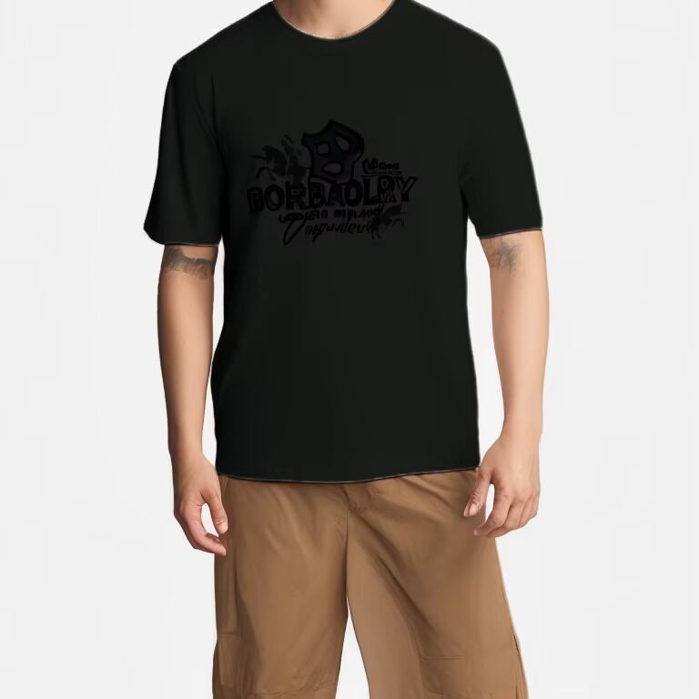 180g T-Shirts auf Lager Sommerbedruckt 100% Baumwolle Figurbetontes Klassisches T-Shirt Übergröße Herren T-Shirts