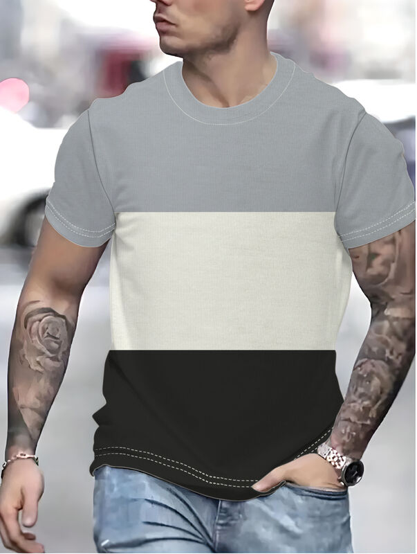 Doppel Zauber-T-Shirt für Männer Polyester schnell trocknen Komfortabel Custom Sublimation Logo Fitnessstudio Sport T-Shirt für Männer