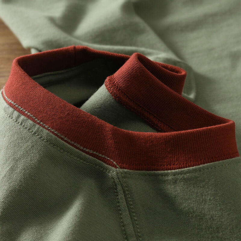 Hersteller Großhandel Custom Colorblock-Stepp-T-Shirt Unisex Schwer Hochwertig Zweifarbiges Patchwork-T-Shirt