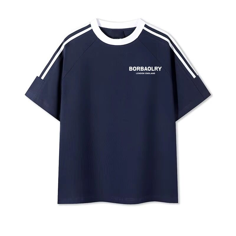 Männer O-Neck Regelmäßige gestrickte gefärbte Baumwoll-T-Shirts Komfortable Männer-Blend-Druck Süßhemd für Männer