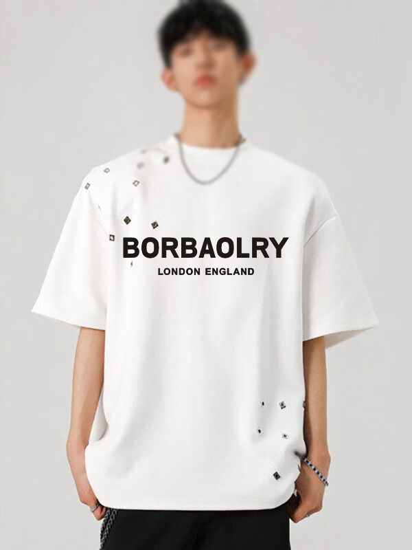 OEM Schwarzes Oversized T-Shirt Herren Grafik Acid Wash Vintage Custom T-Shirt DTG Großhandel Gewaschenes Tee Schweres T-Shirt