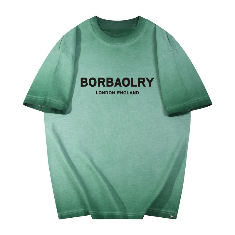 Hot Custom Männer T-Shirt Waschen zum Alten Stil Großformat Shirt Custom Logo Drucken Mode Casual Kurzärme Shirt