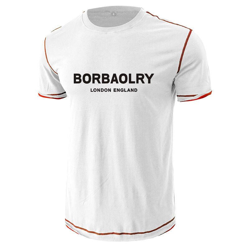 Personalisiertes Logo auf Fitness Kompression Gym T-Shirt Schnelltrocknen Atmung Muskel Männer Sportbekleidung Ärmel Athletik Tight T-Shirt