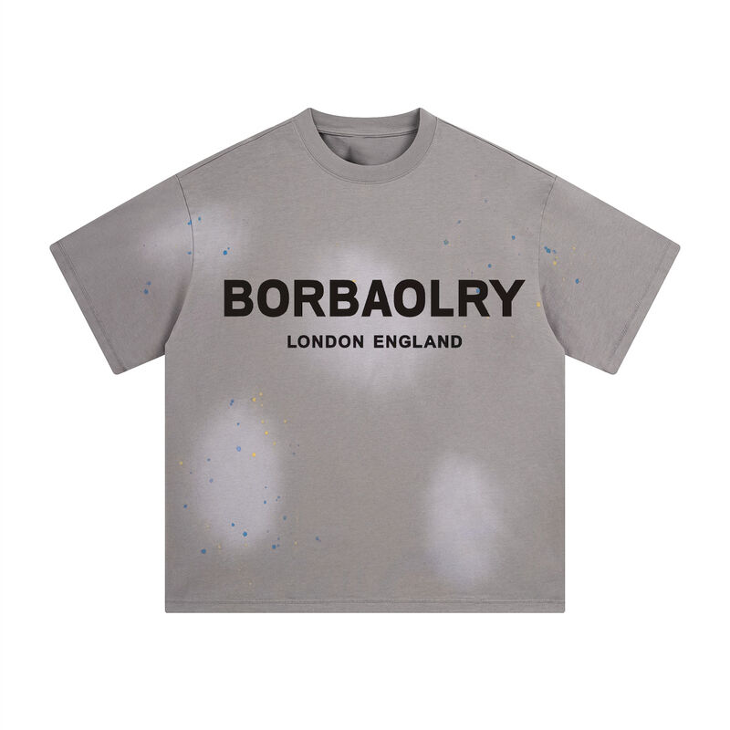 Hochwertige, schwere, distressed Boxy-T-Shirts für Herren, Acid Wash Oversized-T-Shirt, individuell zugeschnittenes T-Shirt für Herren