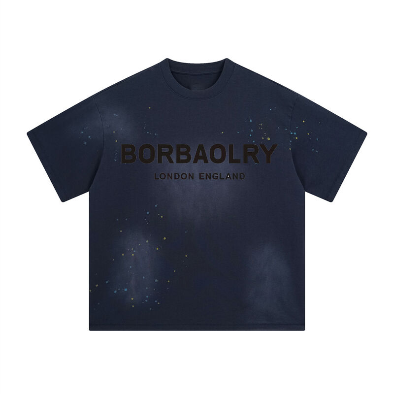 Hochwertige, schwere, distressed Boxy-T-Shirts für Herren, Acid Wash Oversized-T-Shirt, individuell zugeschnittenes T-Shirt für Herren