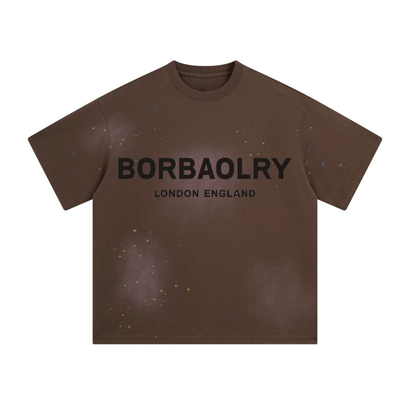 Hochwertige, schwere, distressed Boxy-T-Shirts für Herren, Acid Wash Oversized-T-Shirt, individuell zugeschnittenes T-Shirt für Herren