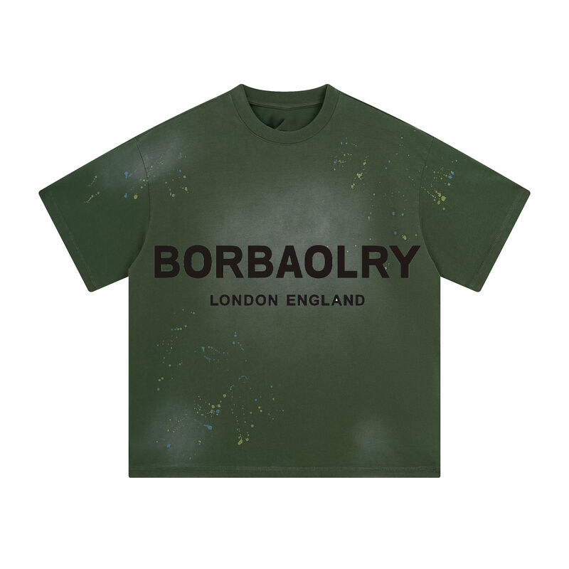 Hochwertige, schwere, distressed Boxy-T-Shirts für Herren, Acid Wash Oversized-T-Shirt, individuell zugeschnittenes T-Shirt für Herren